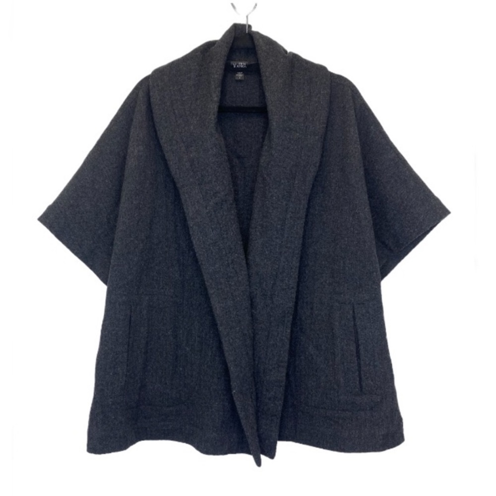Eileen Fisher Grey Coat Short Sleeve OS L